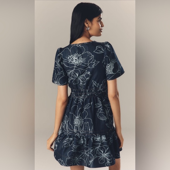 Anthropologie The Somerset Denim Mini Dress NWT - Picture 3 of 8